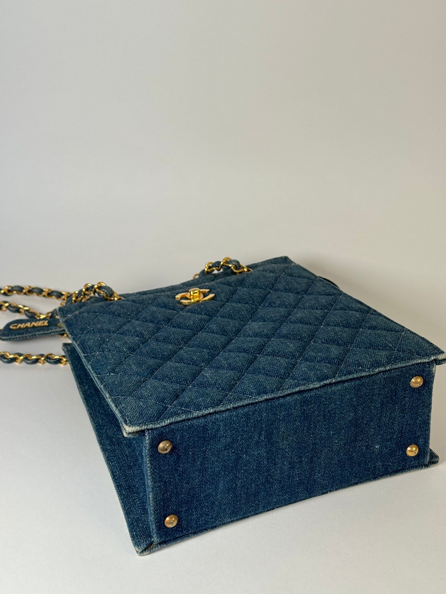 Chanel Quilted Denim Tote