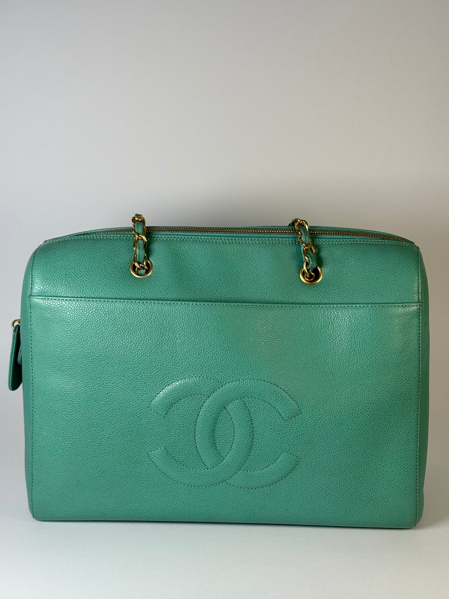 Chanel Vintage Caviar Chain Tote