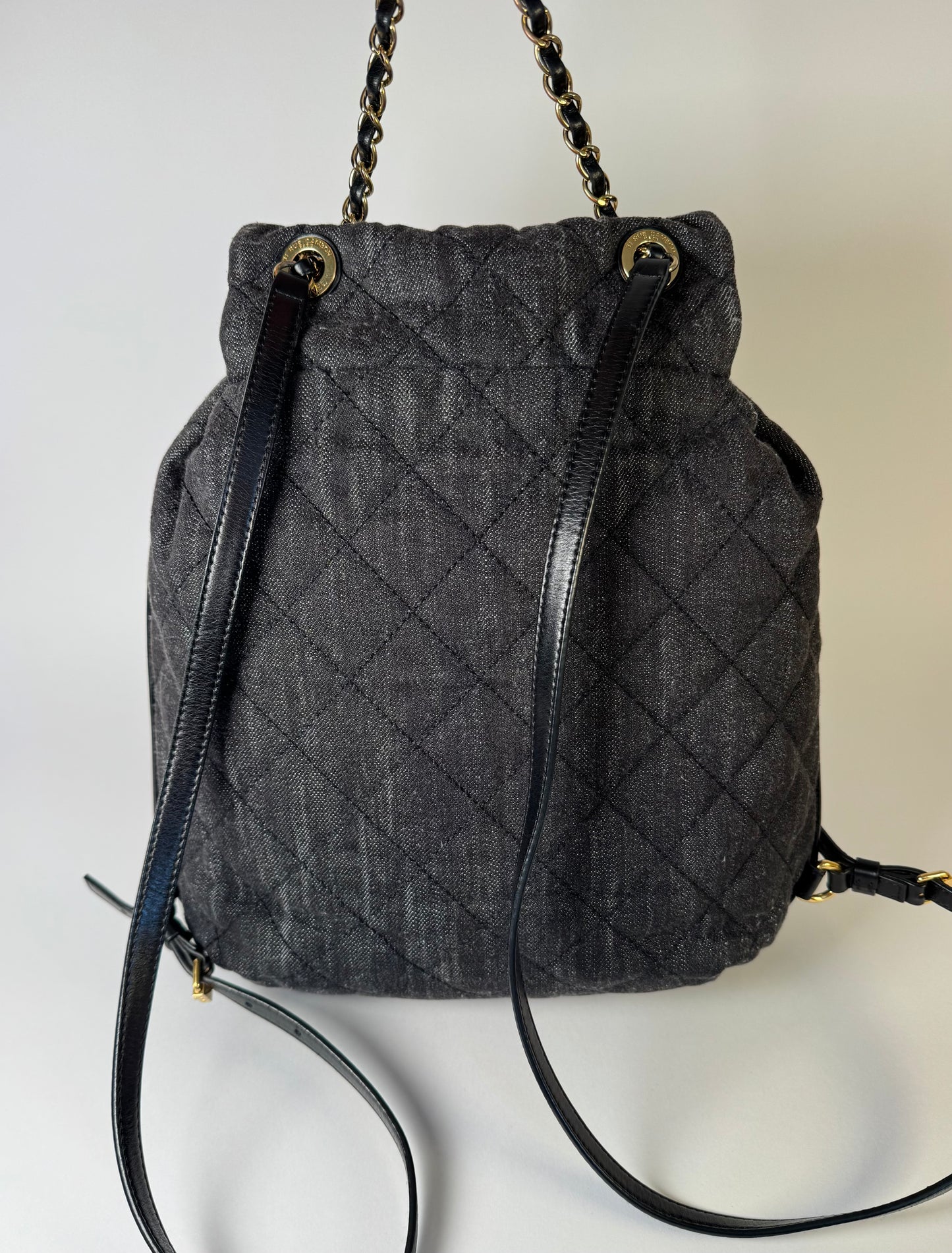 Chanel Quilted Denim Backpack