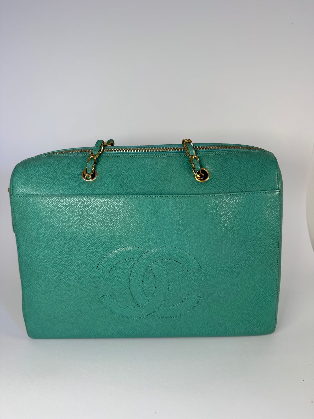 Chanel Vintage Caviar Chain Tote