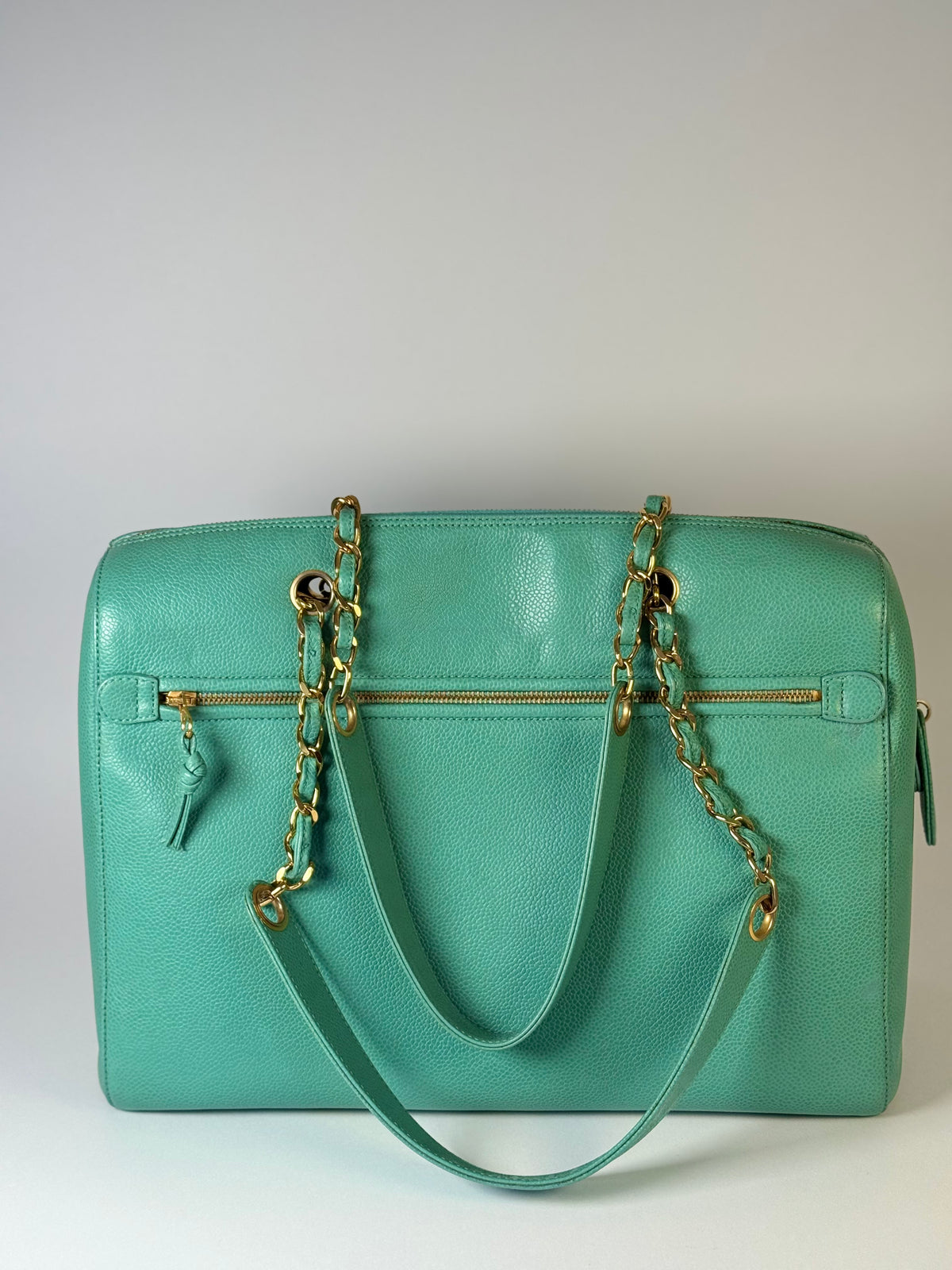 Chanel Vintage Caviar Chain Tote