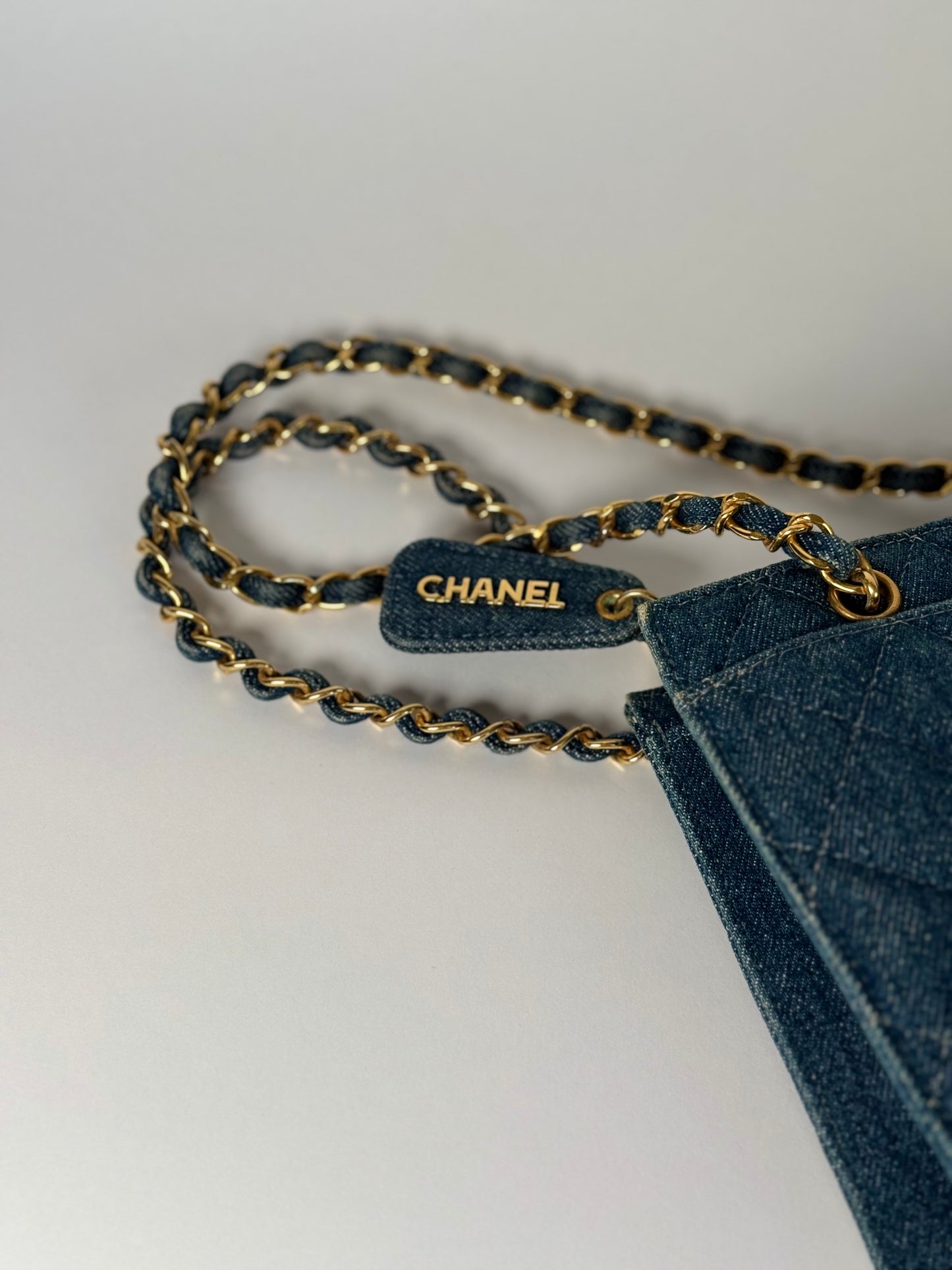 Chanel Quilted Denim Tote