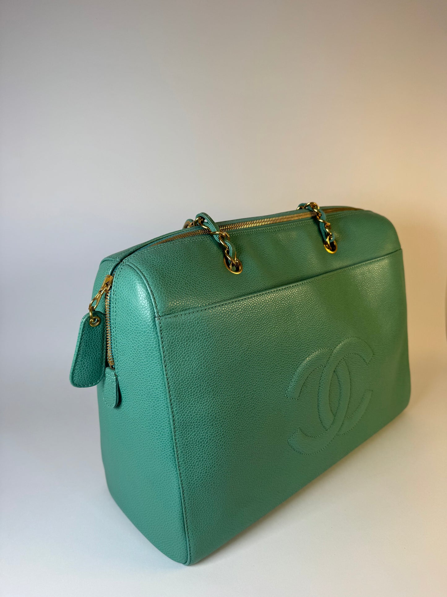 Chanel Vintage Caviar Chain Tote