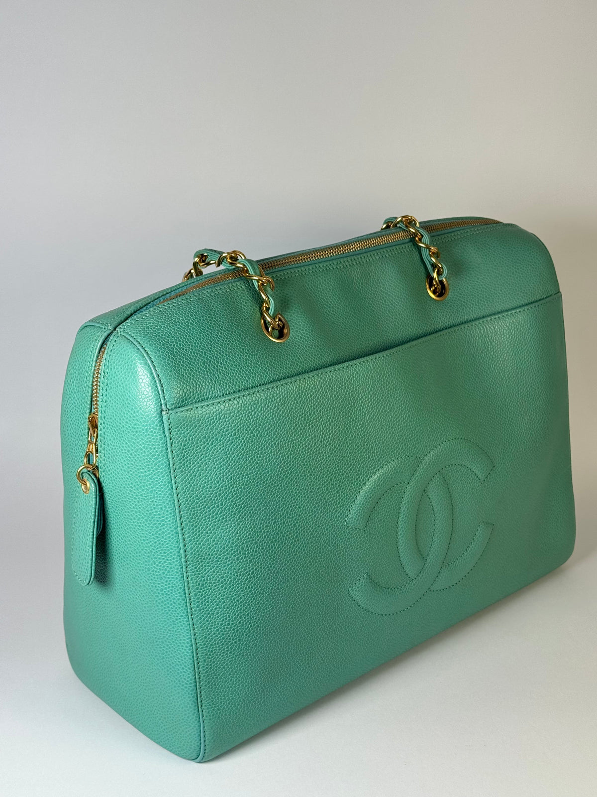 Chanel Vintage Caviar Chain Tote