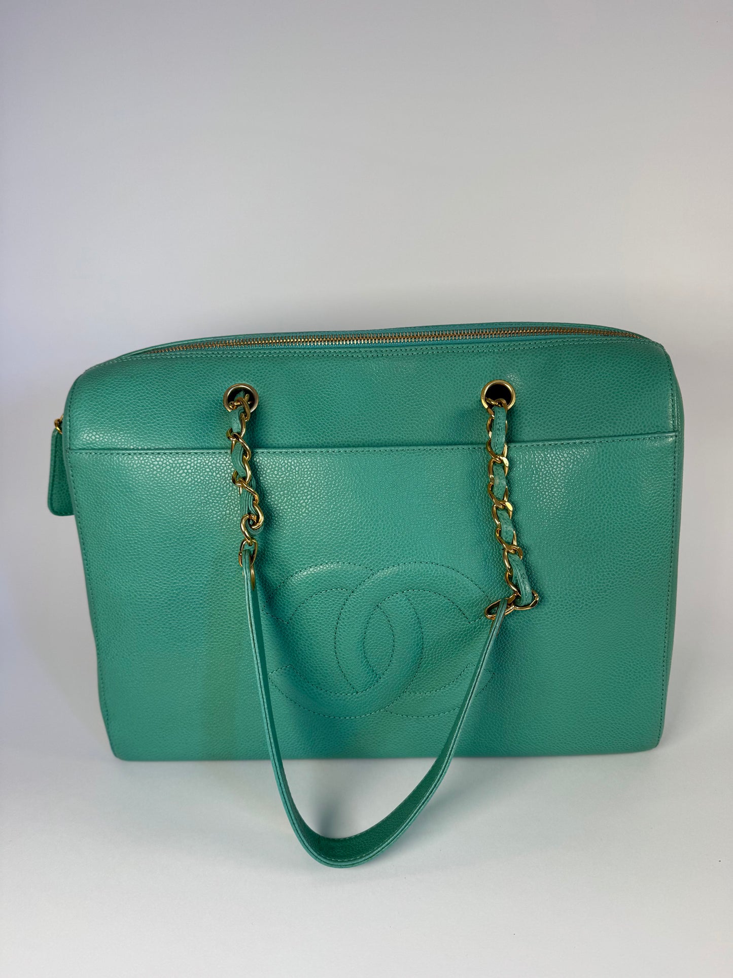 Chanel Vintage Caviar Chain Tote
