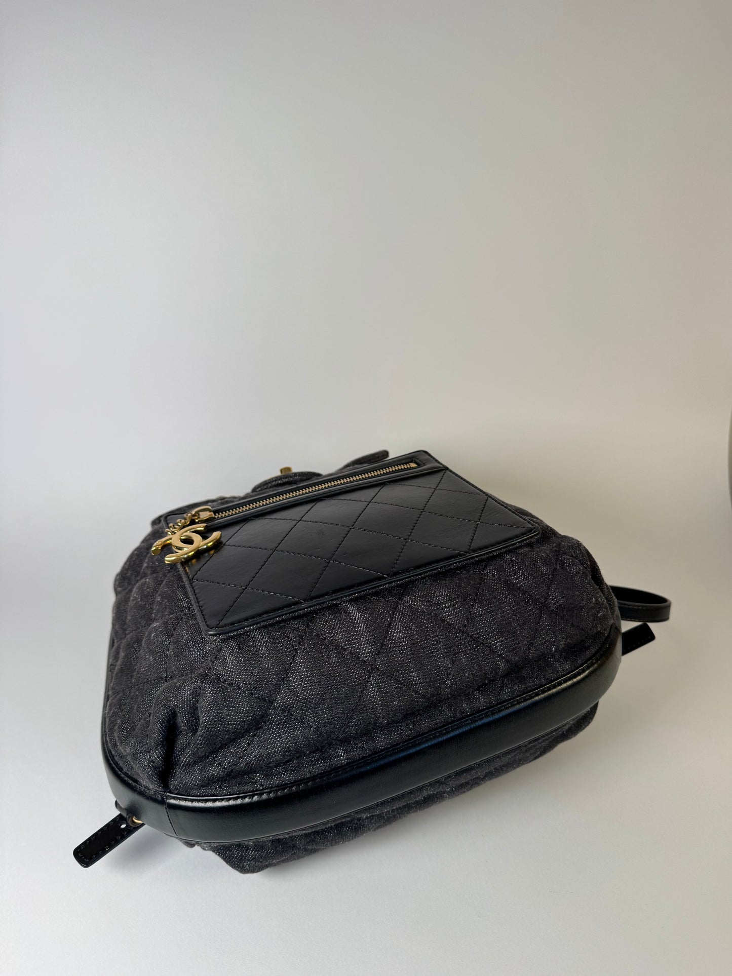 Chanel Quilted Denim Backpack